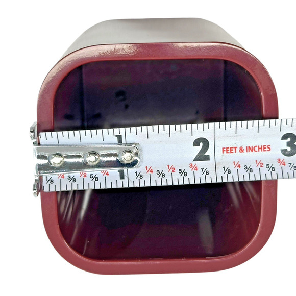 Vintage Radius One Pen Holder Maroon William Sklaroff Plastic Desk Office 1980's - Picture 4 of 8